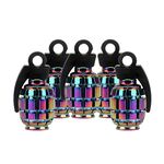 SENZEAL 5x Grenade Bomb Tyre Valve Caps Aluminum Alloy Car Motorbike Dust Stem Caps Colorful