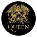 Pyramid International Queen Turntable Record Slip Mat for Mixing, DJ Scratching and Home Listening (Logo Design) - Official Merchandise, gold