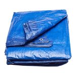 ProDec 2 pack Tarpaulin Waterproof Heavy Duty Waterproof Sheet,Double Laminated with Eyelets,Outdoor Furniture Cover,Caravan Cover Sheet,Camping Tarp,Ground Sheets for Camping,Paddling Pool Cover