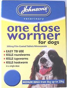 OnlineDiscountStore Medium upto 20 kg - Johnsons One Dose Easy Wormer Tablet Worming Dogs Dewomer