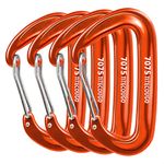 Camping Carabiner Clip Heavy Duty Carabiner for Hammock wiregate Clip Carabiner Weights Hiking Wire Large Carabiner Hammock Home Gym Accessories Clips Heavy Duty Utility Hammock with Leash Orange