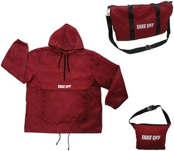 TAKE OFF Duffle Bag Jacket - Packable, Lightweight Travel Convertible Rain Coat for Travel