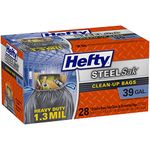 Hefty SteelSak Heavy Duty Large Clean-Up Trash Bags, 39 Gallon, 28 Count