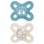 MAM Start Pacifiers (pack of 2 pacifiers), MAM Soother with a Soft Silicone Nipple, Best Pacifier for Breastfed Babies, Newborn Baby Boy Essentials