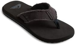 Quiksilver Men's Monkey Abyss Flip Flops, Black (Black/Black/Brown), 11 UK