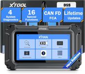 XTOOL D5S OBD2 Scanner, 2025 Car Diagnostic Tool for 4 Systems Engine/ABS/SRS/Transmission, 16 Resets on Oil/Brake/SAS/BMS/ABS/DPF/TPMS/Throttle, Full OBD2 Functions, FCA/CAN FD, Lifetime Free Update