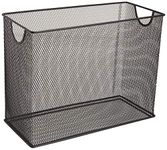 U Brands Mesh Steel Desktop Hanging File Holder, Letter Size, 12.4" x 9.53" x 5.5", Black - 457U00-06