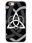 Inspired Cases - 3D Textured iPhone 6/6s Case - Rubber Bumper Cover - Protective Phone Case for Apple iPhone 6/6s - Celtic Sisters Knot - Gray - Black