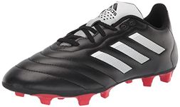 adidas Mens GOLETTO VIII SOCCER SHOES (FIRM GROUND), Black/white/red, 12 US