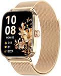 Smart Watch for Women, 1.85" HD Smartwatch Compatible iPhone/Samsung/Android (Answer/Make Calls), 100+ Sport Modes Fitness Tracker with Heart Rate/Sleep/SpO2 Monitor, IP68 Waterproof, Metal Band
