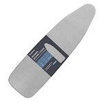 VividPaw Ironing Board Cover and Pad, Standard Size 15x54, Thick Padding, Elastic Edge, Silicone Coated, Resist Scorching and Staining, Adjustable Fastener, Heavy Duty Padded Iron Board Covers (Grey)