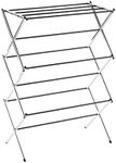 Displays By Jack Portable Collapsible Clothing Dryer Rack, Foldable Drying Rack for Clothes, Lingerie, Towels, Linens, Laundry Home Apartment Must Haves, Metal Chrome Finish