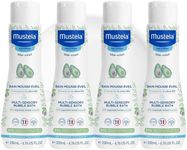 Mustela Multi-Sensory Bubble Bath 200ml -Pack of 4 | Gentle Foaming Bath for Babies & Children | Tear-Free, Hypoallergenic, Soothing Formula for Sensitive Skin | Dermatologist Tested