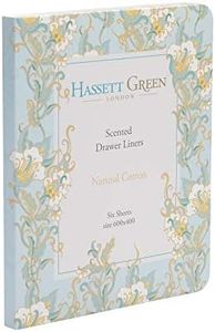 Hassett Green London Scented Drawer Liners - Natural Cotton Fragrance - Single Pack of 6 Sheets Size 600 x 400 mm