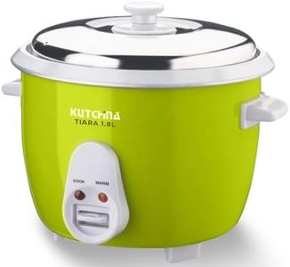 Kutchina Tiara Electric Rice Cooker 1.8 Litre | 700W Rice Cooker Small | Non-Stick Aluminium Cooking Pans | Keep Warm Function | Cool Touch Handles | 2 Years Warranty