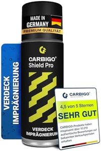 CARBIGO ShieldPro Imprägnierspray 400 ml I Cabrioverdeck Imprägnierung Bestnote wasserabweisend I Imprägnierspray Textil, Leder, Schuhe I Vielseitig anwendbare Verdeck Imprägnierung, waterproof spray