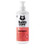 Buddycare Flea & Tick Cat Shampoo - 500ml - Eliminates Fleas, Ticks & Mites - Deep Cleansing Shampoo for Cats, Tea Tree & Eucalyptus Flea Shampoo for Cats