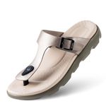 Frido Cloud Comfort Sandal for Women | Lightweight Footwear with Soft PU Cushioned Footbed | Arch & Heel Support | Anti-Skid Sole, Adjustable Buckle Strap | Women's Footwear|Dark Silver (9 UK-42 EUR)