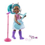 Barbie Chelsea Can Be Playset with Brunette Chelsea Rockstar Doll (6-in/15.24-cm), Guitar, Microphone, Headphones, 2 VIP Tickets, Star-Shaped Glasses, Great Gift for Ages 3 Years Old & Up