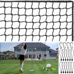 Old Canal Golf Net - 10Ft x 10Ft, Golf Practice Hitting Net with 12 Elastic Ropes for Outdoor Backyard Driving Indoor Garage, Sports Practice Netting for Baseball, Hockey, Soccer, Badminton, Lacrosse