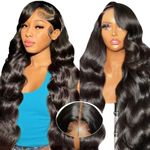 13x6.5 Full Glueless Wigs Human Hair Pre Plucked Pre Cut, Body Wave Lace Front Wigs Human Hair, 3D Dome Cap Ready To Wear Glueless Bleached Knots Lace Front Wig 24 Inch