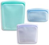 Stasher Premium Silicone Reusable Food Storage Bags, 3-Pack, Multi | Multi-Use Food Storage Bags, Lunch Bag, Travel Containers | BPA Free, Leak-free, Dishwasher-Safe, Eco-friendly