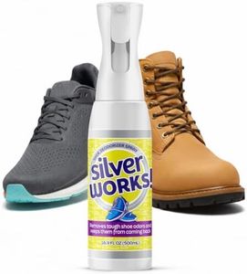 SilverWorks! Shoe Deodorizer Spray For Smelly Shoes - Shoe Odor Elimination - Boot, Sneaker, Shoe Smell Eliminator - Stinky Shoes Odor Eliminator, Shoe Freshener Spray -16.9oz