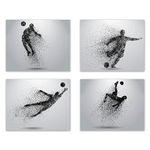 Soccer Wall Art Prints - Set of 4 (8x10) Unframed Soccer Posters - Soccer Room Decor For Men Kids Teenagers - Soccer Poster Set For Bedroom Man Cave - Soccer Wall Decor - Soccer Boys Bedroom Decor