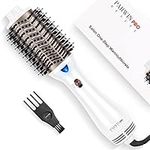 One-Step Hair Dryer Brush, PARWIN PRO BEAUTY Blow Dry Hair Brush, 4 in 1 Hot Brushes for Hair Styling, Drying, Volumizing, Straighten, Negative Ion Care Hot Air Brush, 1000W, White