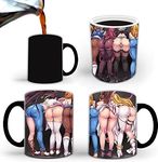 Aigori Funny Gifts for Men Women Adults, Anime Beauty Coffee Cup, Color Changing Funny Coffee Mug(11oz), Prank Gifts, White Elephant Gifts, Gag Gifts for Halloween Christmas Birthday (1PC)