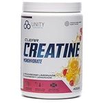 Unity Supplements Flavoured Creatine Monohydrate Powder - Promotes Muscle Growth, Recovery, Strength & Performance - 5g Pure Creatine - 60 Servings (400g) - Easy Mix Formula (Raspberry Lemonade)