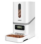NPET Rubber Automatic Pet Feeder, 6.2L Dog And Cat Food Dispenser For Small & Medium Pets, Automatic Dog Feeder With Programmable Timer (White)