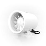 TerraBloom 6" Silent Inline Duct Fan, 26W, 188 CFM, Quiet Mixed-Flow Energy Efficient Blower for Air Circulation in Ducting, Vents, Grow Tents