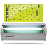 Catchmaster Pro Series Flying Insect Light Trap, Electric UV Light Fly Trap, Silent Adhesive Glue Board, Mosquito Gnat Killer Indoor, UV Lamp Bug Catcher, Pest Control for Home & Garage