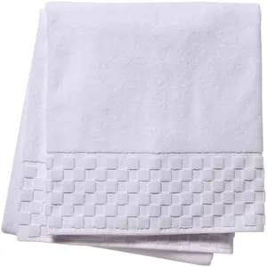 Jacaranda Living Bath Sheet, Shower, Fingertip Hand Towels for Bathroom, White Turkish Terry Cotton Bath Sheet, White Turkish Terry Cotton