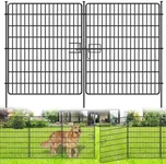 15 Panels No Dig Fence with Gate, 3