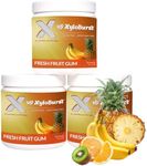 XyloBurst Gum | Xylitol Chewing Gum | Sugar Free, Gluten Free, Keto Friendly | Aspartame Free Gum For Oral Health | Fruit | 100-Count Jar, Pack of 3