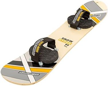 SportsStuff Snow Ryder, Hardwood Snowboard, Perfect for Beginners and Backyard Fun YELLOW 90cm