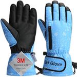 Odtmger Warm and Breathable Snow Gloves - Waterproof and Anti-Slip Ski Gloves for Boys & Girls, Men & Women