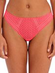 Freya Women's Viva Lace Brazilian Bikini Style Underwear, Sunkissed Coral, XL