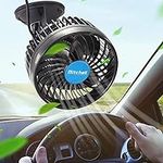 EXCOUP 12V Electric Car Fan with Ci