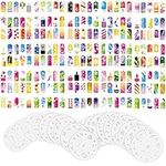 Custom Body Art Airbrush Nail Stencils - Design Series Set # 13 Includes 20 Individual Nail Templates with 17 Designs Each for a Total of 340 Designs of Series #13