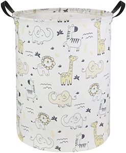 HIYAGON Baby Laundry Hamper Basket Baby Hamper for Nursery Boy and Girl Cute Kids Toys Storage Bin Organizer Animal Room Decor(Animals)