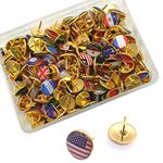 Qeesio 194Pcs World Country Regins Flag Pushpins Education Display Signs Tacks Map Indicator Location Pins