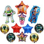 10PCS Toys Inspired Stories Party Supplies, Toys and Story Birthday Foil Balloons for Kids Birthday Baby Shower Party Decorations