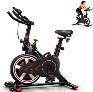 MAXPRO MP007 Spin Bike | Exercise Cycle for Home | 100KG Capacity | 8KG Flywheel | Adjustable Resistance | Silent Belt Drive |4way Adjustable Comfortable Seat Cushion | Indoor Cardio Workout Fitness Bike