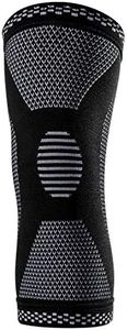 LIFEWAY Compression Knee Sleeve - Best Knee Brace for Men & Women - Knee Support for Jogging, Running, Crossfit, Basketball, Weightlifting, Gym, Workout, and All Other Sports - Brace for Joint Pain Relief, Arthritis and Injury Recovery - CHECK SIZING CHART for BEST FIT (black, XL)