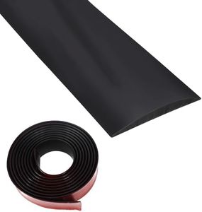 Perfil de transición Riel de transición de vinilo autoadhesivo, tira de piso tiras de cubierta de pisos tiras de cubierta de vetas de madera para pisos (negro, 4 cm × 3 m)