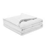 Weighted Idea Weighted Blanket for Adults (White,60"x80",15lbs) Queen Size Cooling Breathable Heavy Blanket with Premium Glass Beads All-Season Soft Thick Blanket