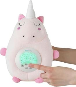 Bubzi Co Unicorn Baby Sound Machine & Night Light Projector, Portable Sleep Aid with White Noise & Soothing Shush Sounds